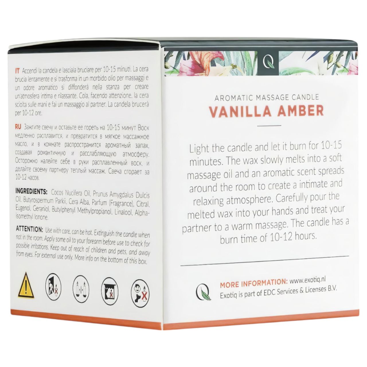 Exotiq Vanilla Amber - masszázsgyertya (60g)