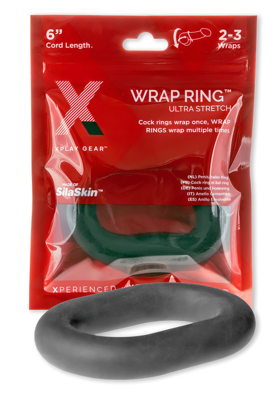 Perfect Fit Ultra Wrap 6 - vastag péniszgyűrű - fekete (15cm)