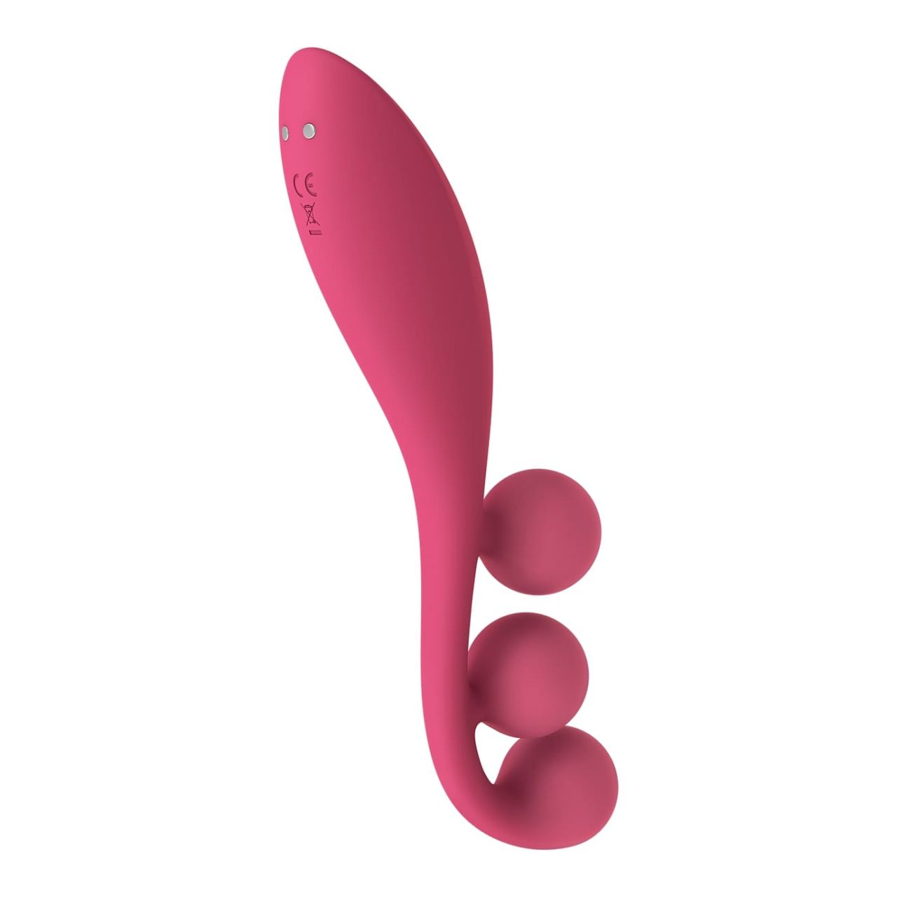 Satisfyer Tri Ball 1 - akkus, multifunkciós vibrátor (piros)