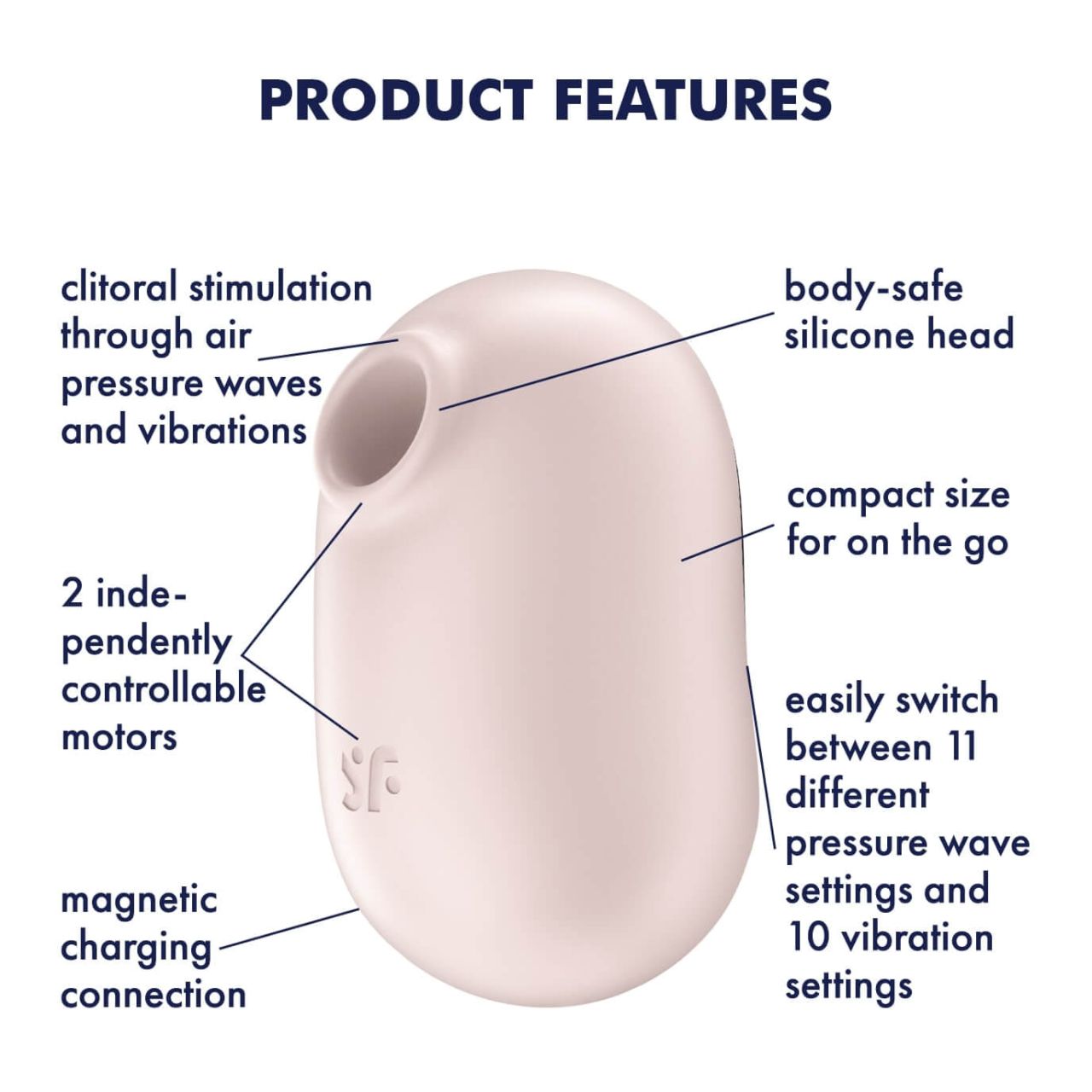 Satisfyer Pro To Go 2 - akkus, léghullámos csiklóizgató (bézs)