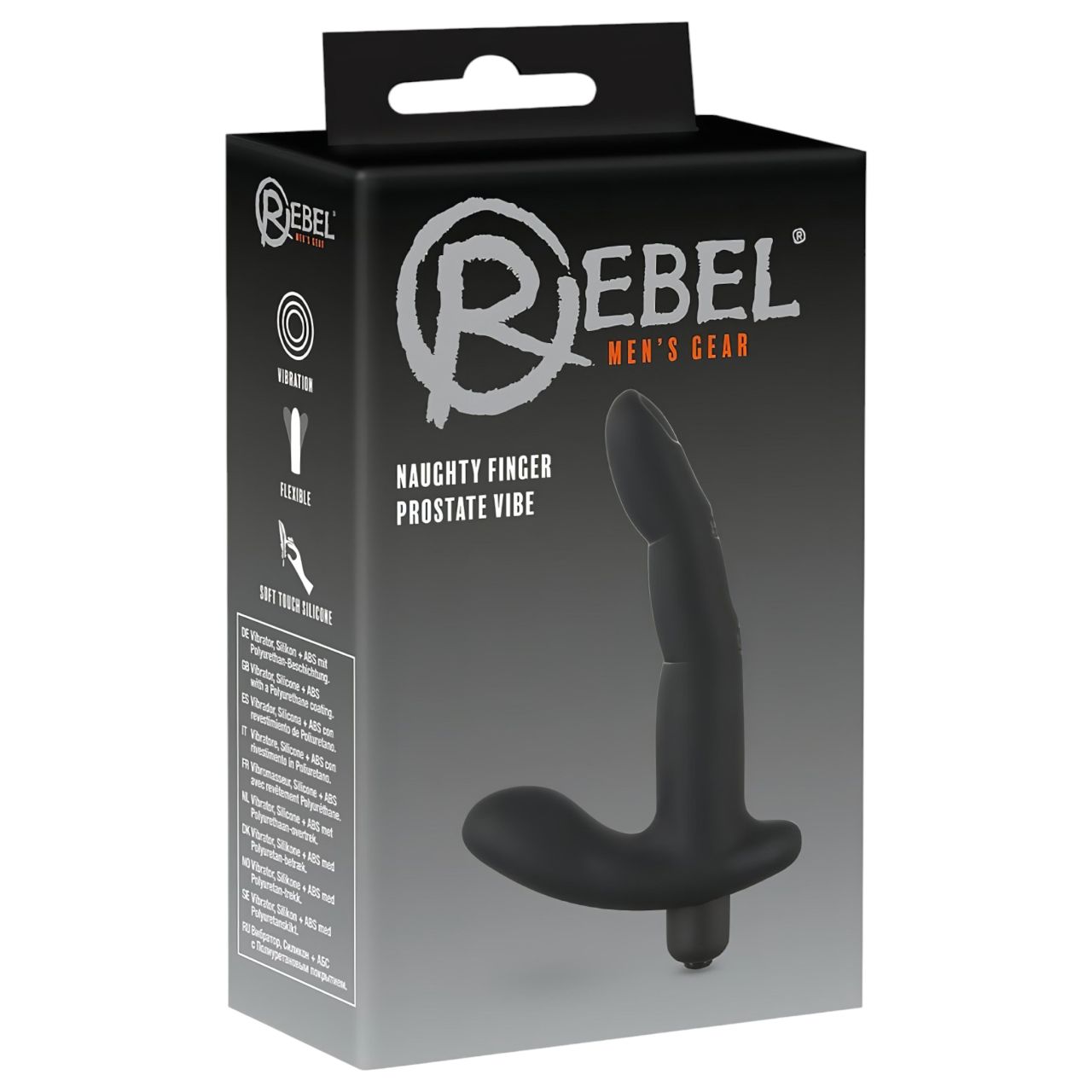 Rebel Naughty Finger - prosztata vibrátor (fekete)