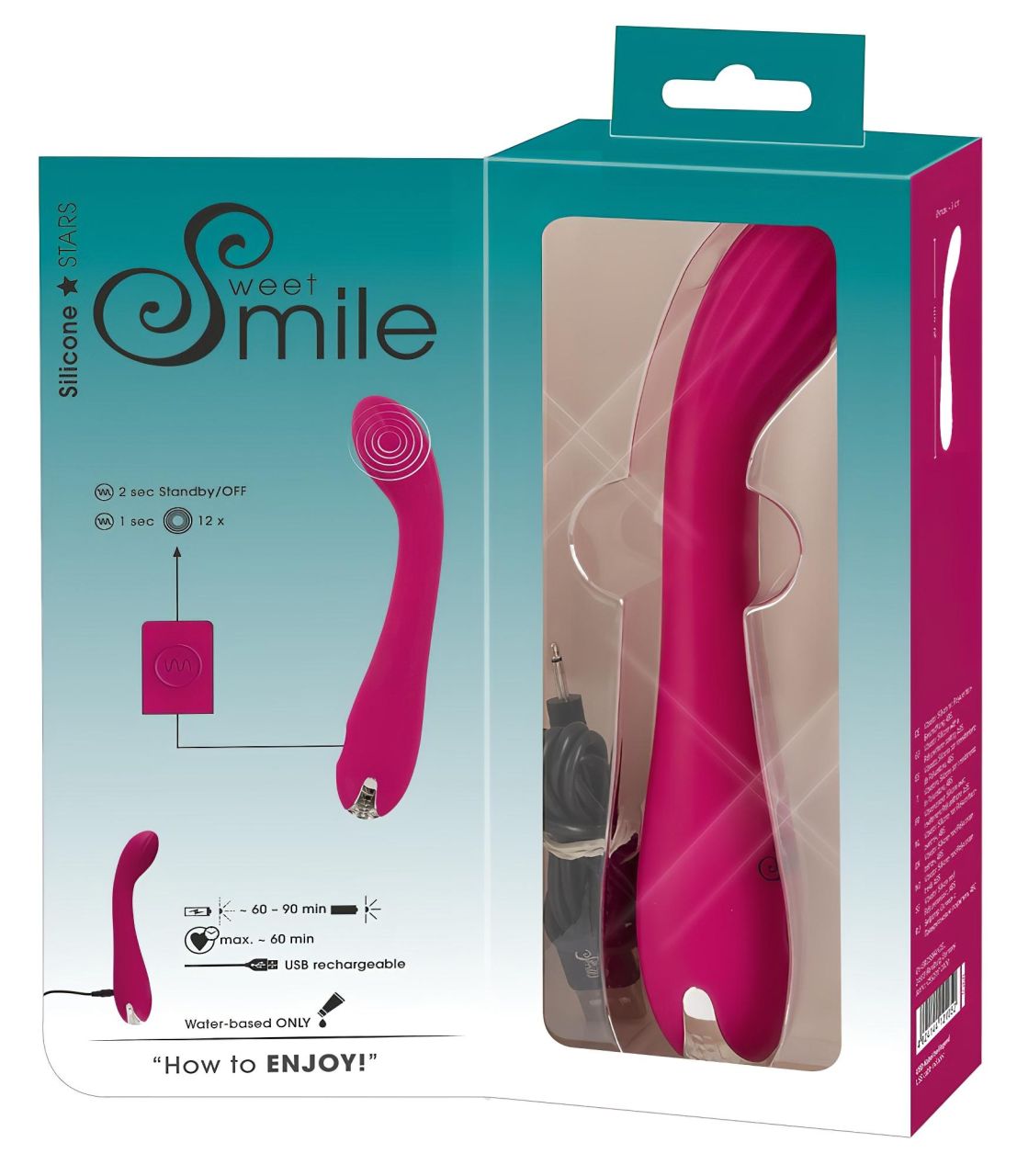 SMILE G-spot - akkus, bordázott G-pont vibrátor (lila)