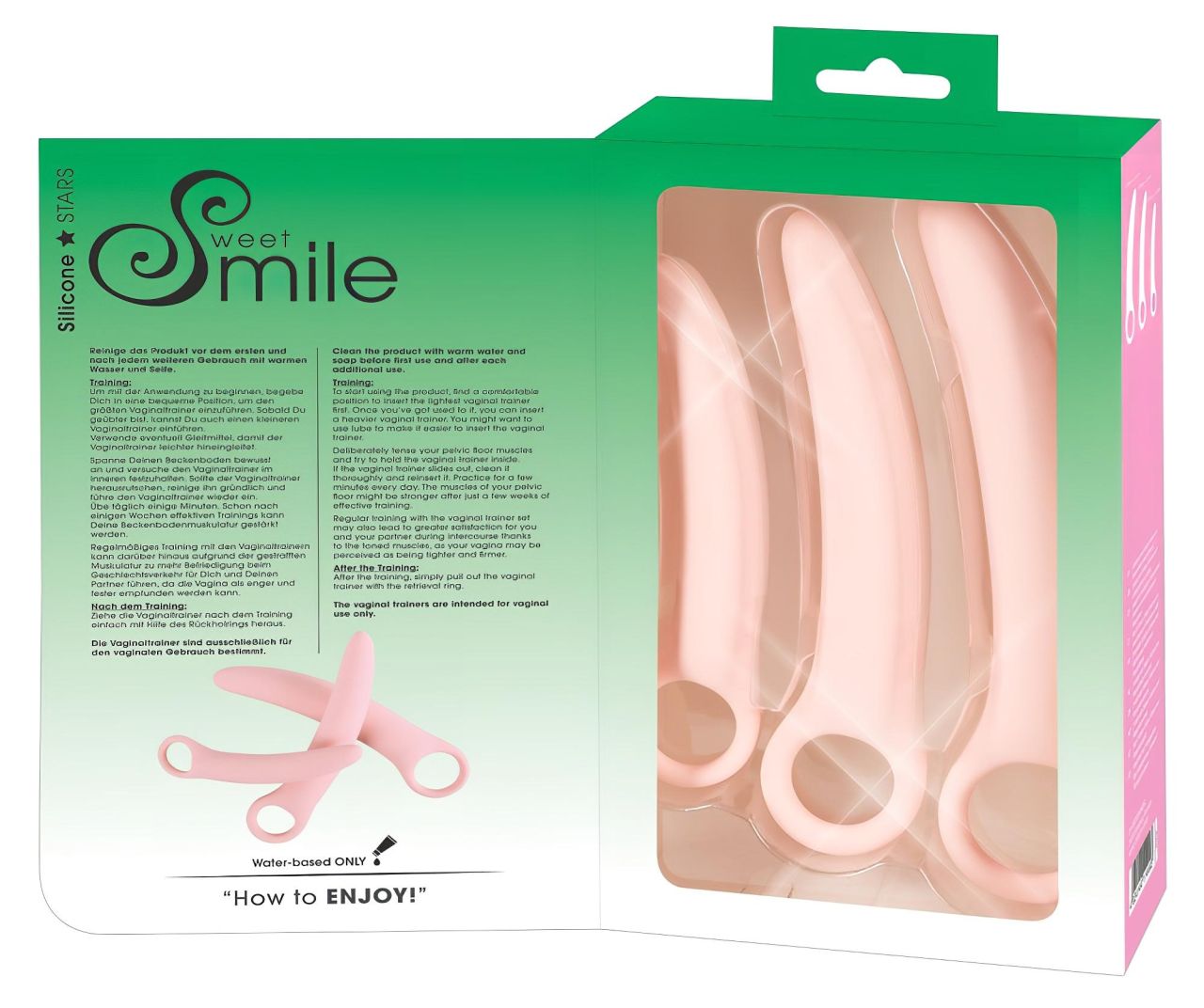 SMILE - Vaginal Trainers - dildó szett - rózsaszín (3 részes)