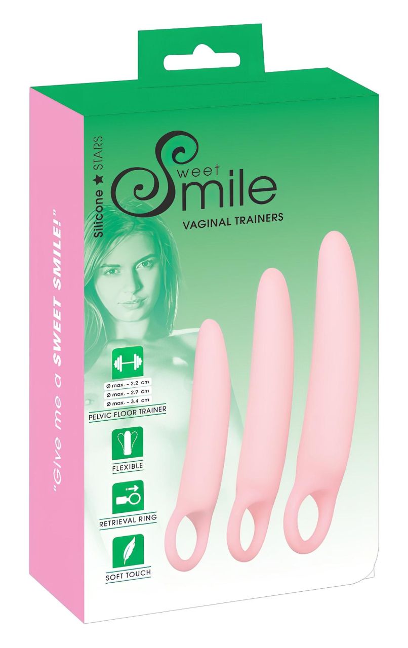 SMILE - Vaginal Trainers - dildó szett - rózsaszín (3 részes)