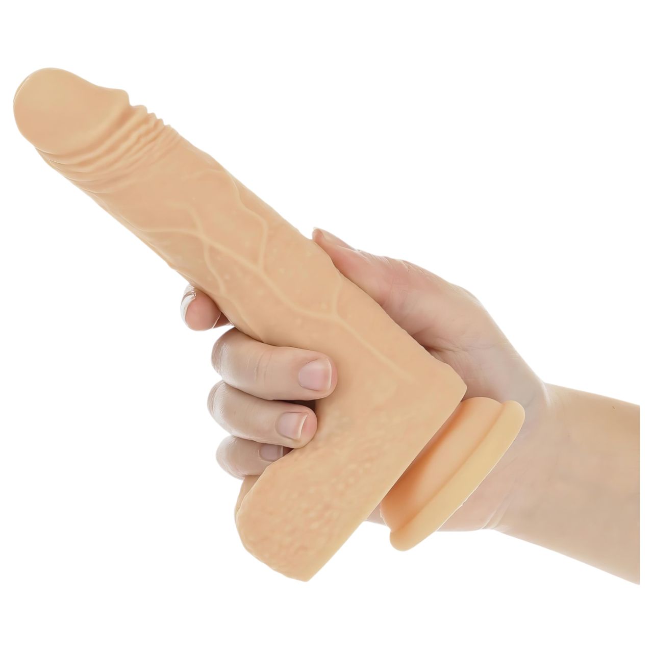 Naked Addiction Thrusting 7,5 - akkus, lökő vibrátor (19cm) - natúr