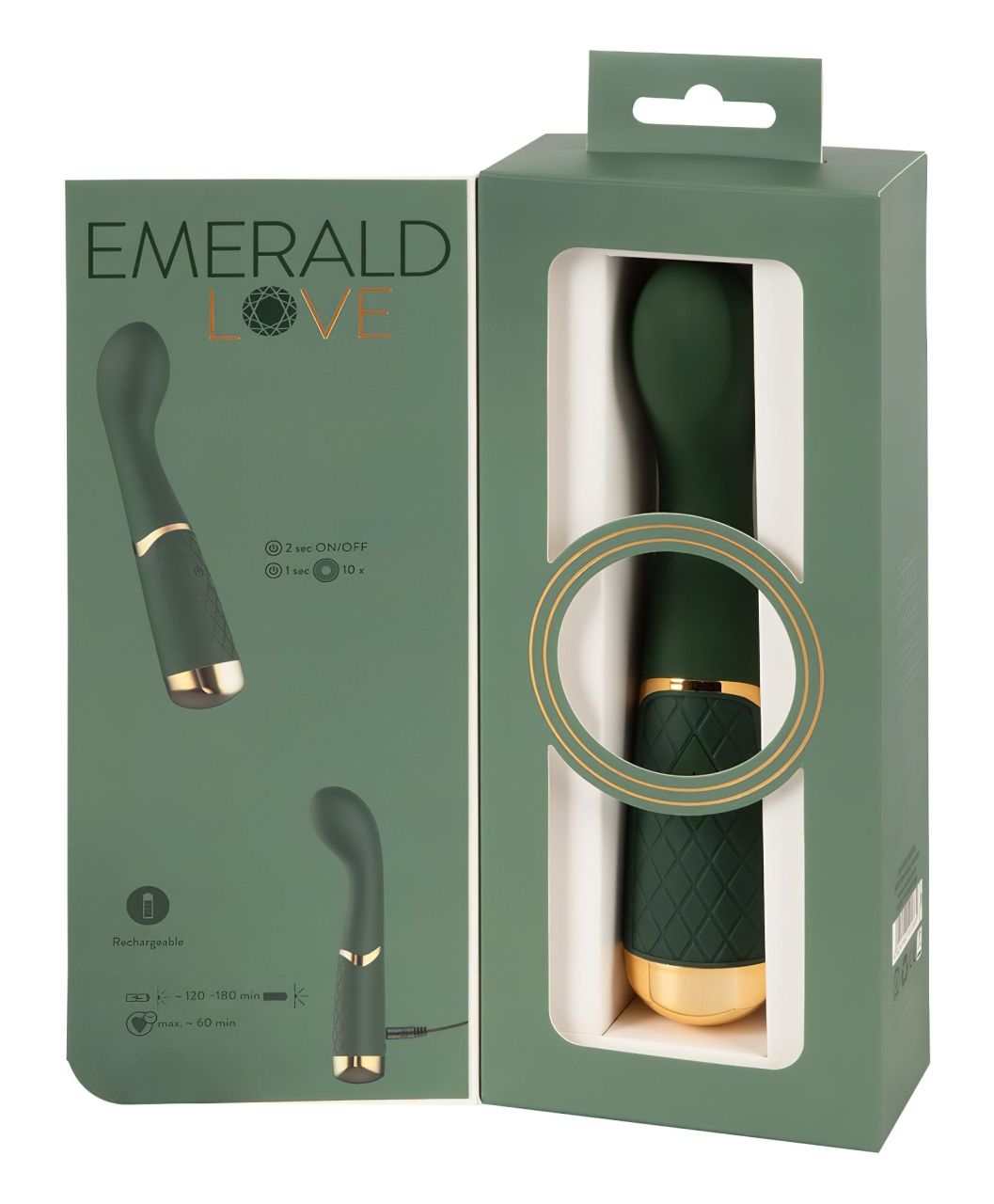 Emerald Love - akkus, vízálló G-pont vibrátor (zöld) Emerald Love - akkus, vízálló G-pont vibrátor (zöld)