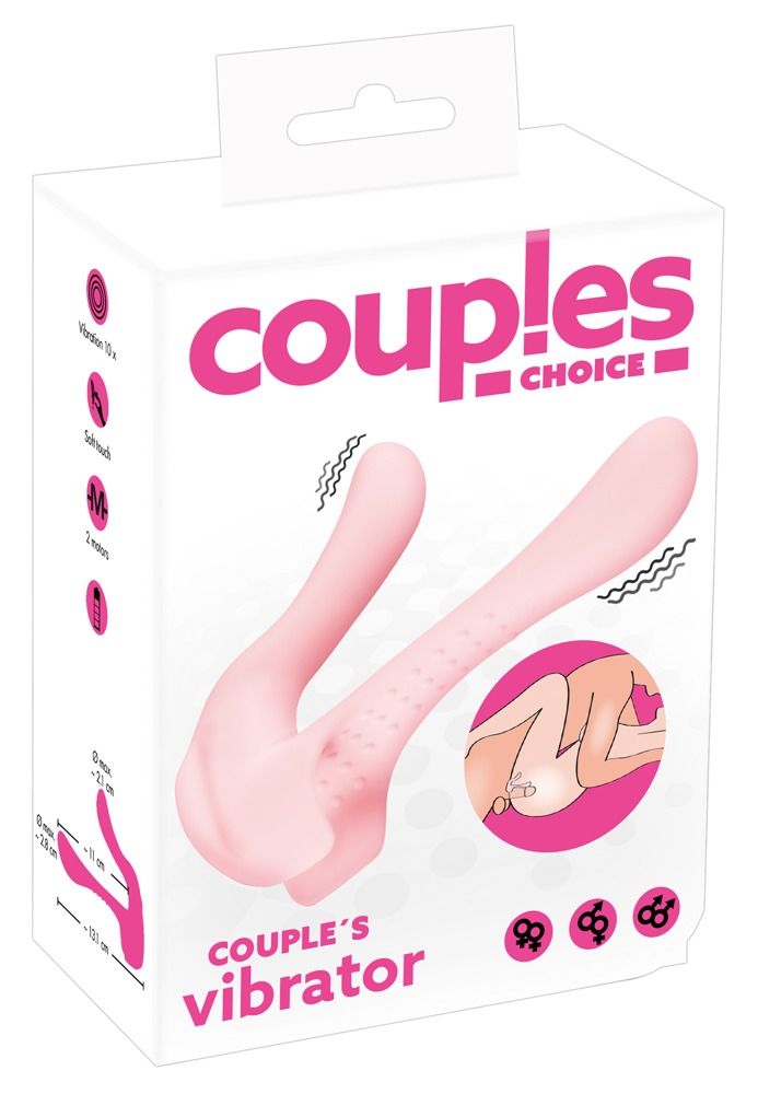 Couples Choice - akkus, kétmotoros párvibrátor (halvány rózsaszín)