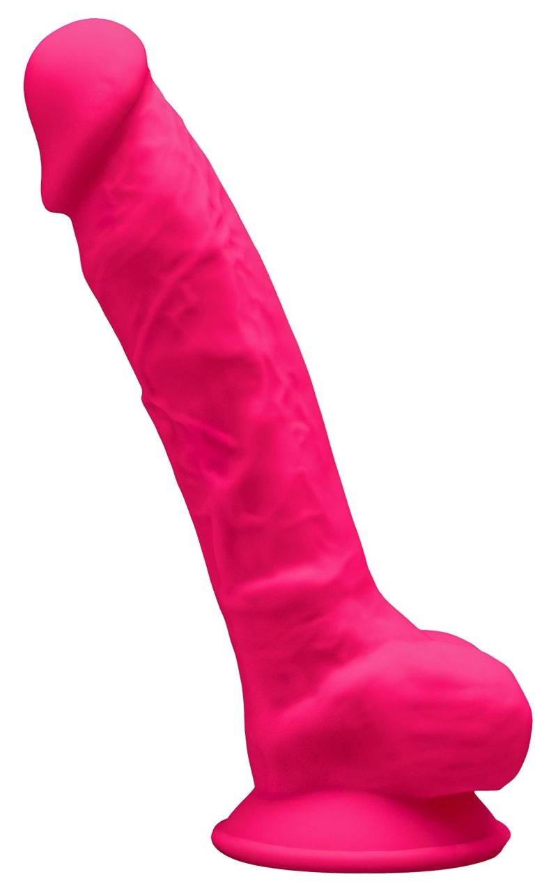 Silexd 7 - alakítható, tapadótalpas, herés dildó - 17,5cm (pink)