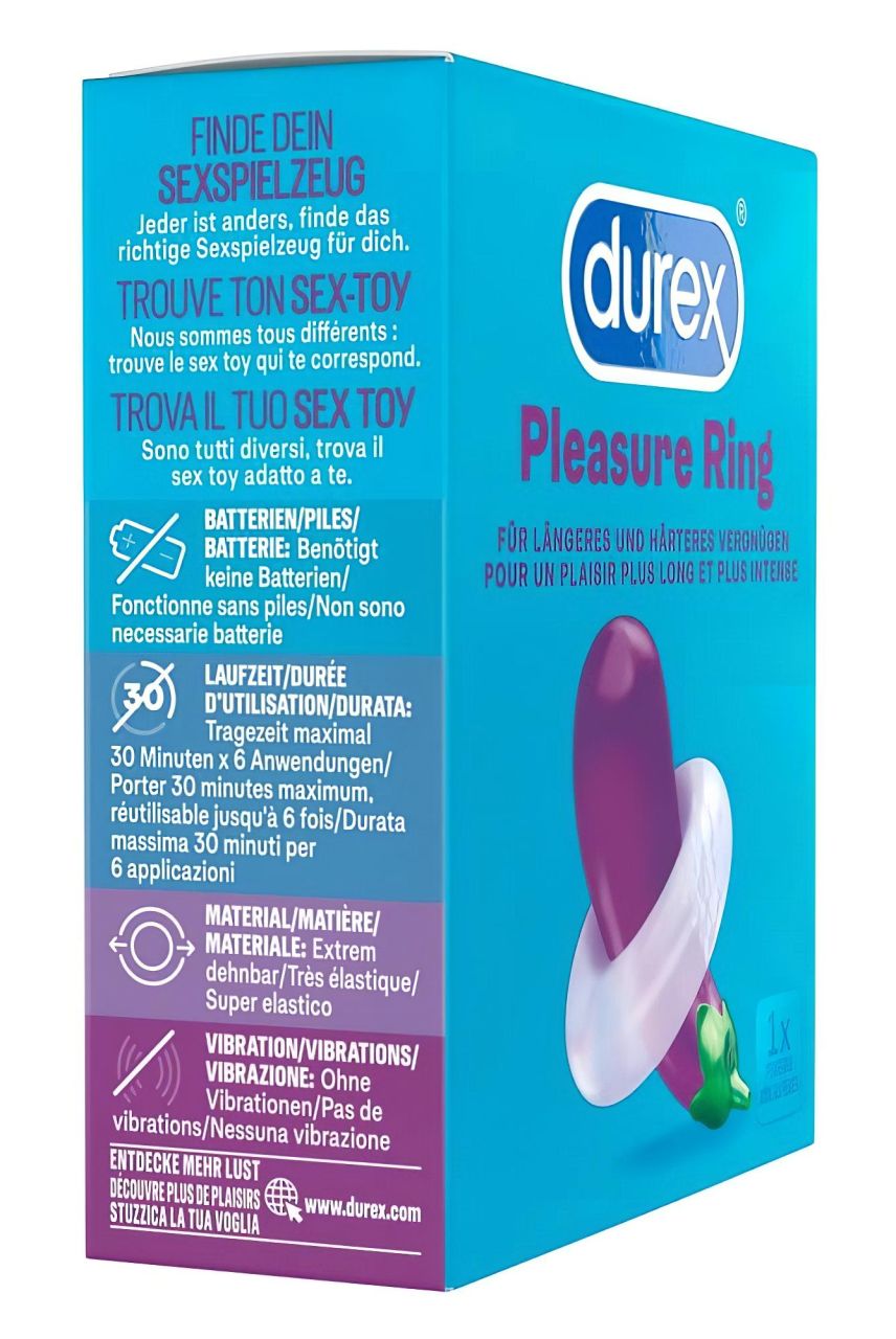 Durex Pleasure Ring - péniszgyűrű (áttetsző)