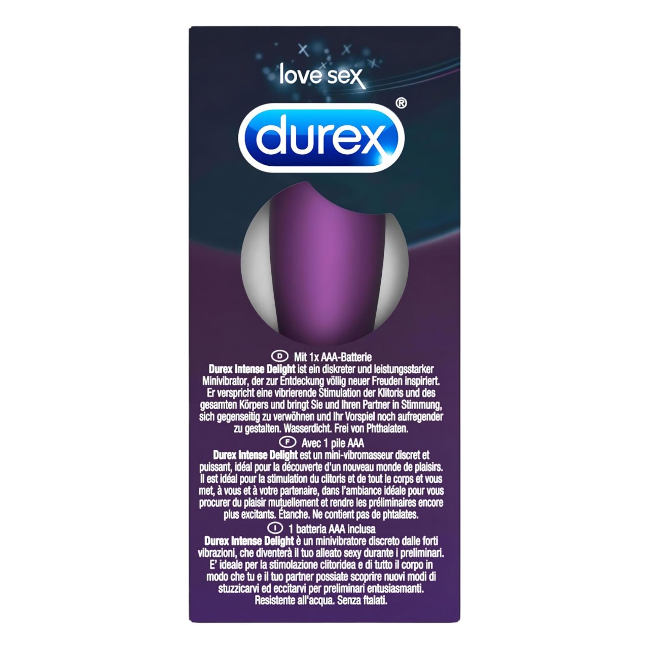 Durex Intense Delight Bullet - mini rúdvibrátor (lila)