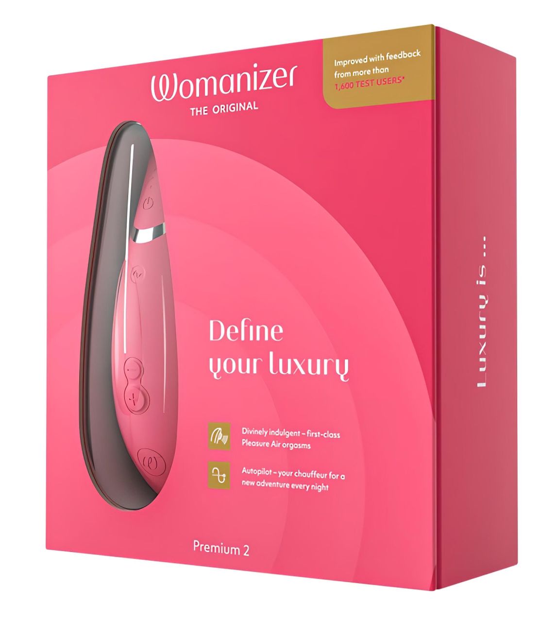 Womanizer Premium 2 - akkus, vízálló csiklóizgató (pink)