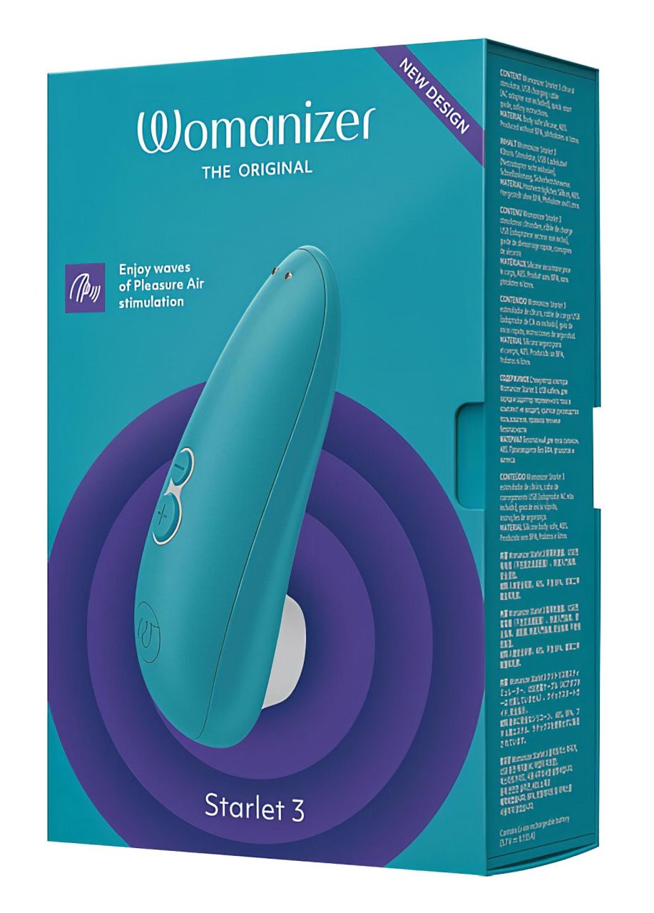 Womanizer Starlet 3 - léghullámos csiklóizgató (türkiz)