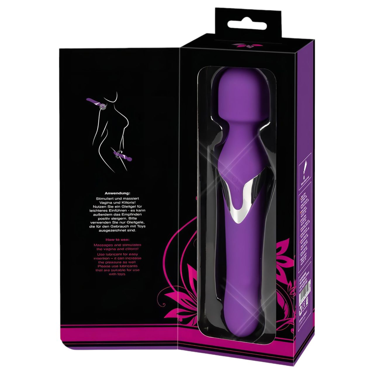 Javida Wand & Pearl - 2in1 masszírozó vibrátor (lila)