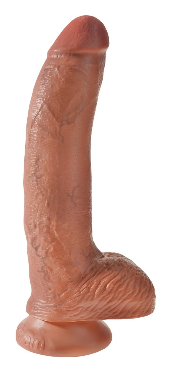 King Cock 9 herés dildó (23 cm) - barna