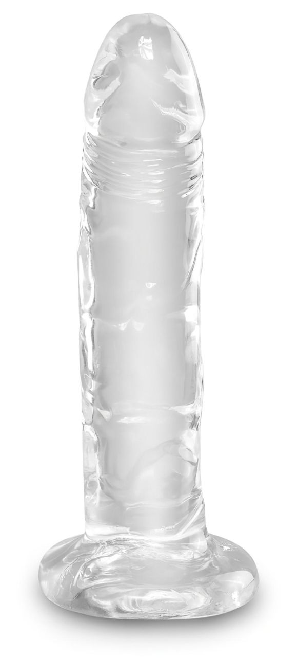 King Cock Clear 6 - tapadótalpas dildó (15cm)