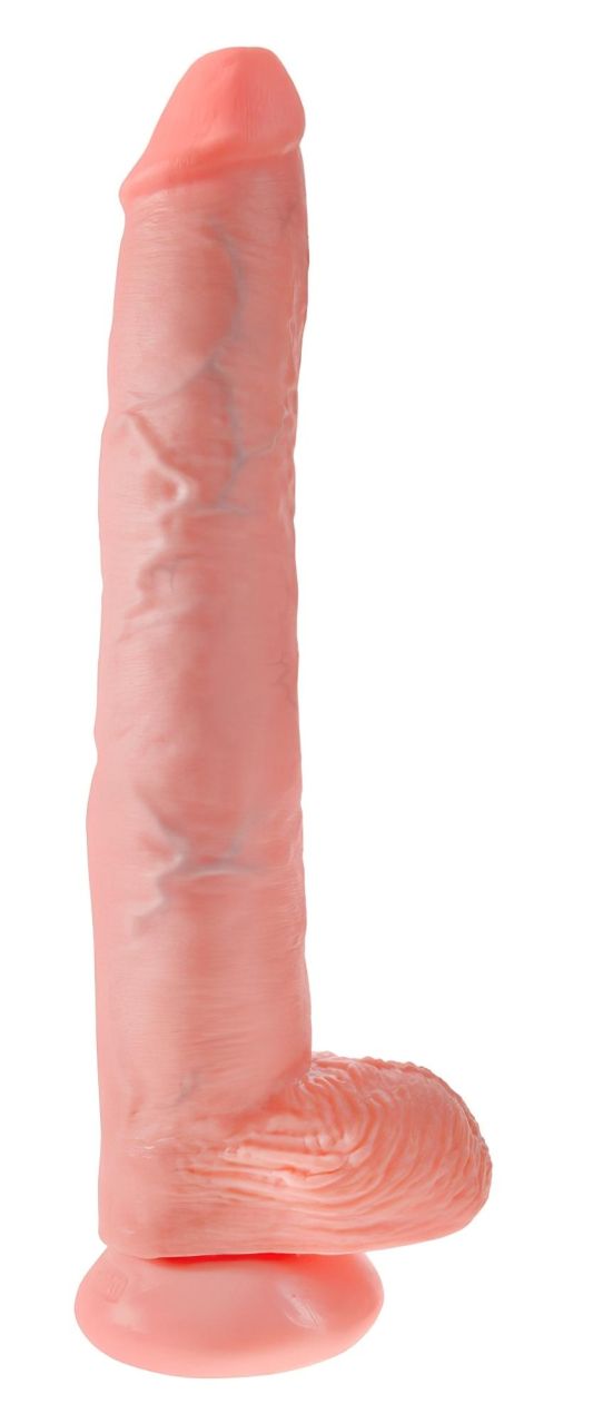 King Cock 14 herés nagy dildó (35cm) - natúr