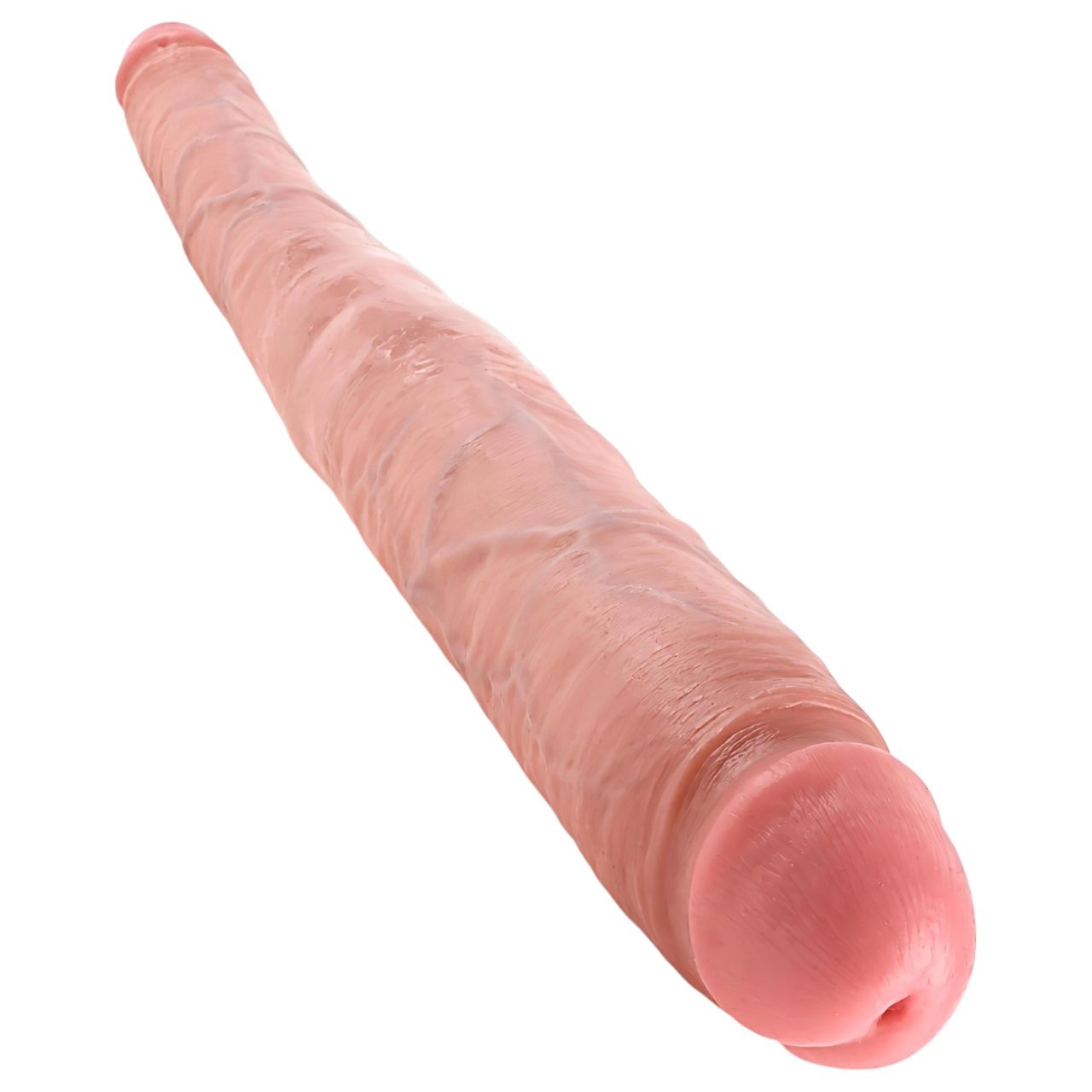 King Cock 16 Tapered - élethű dupla dildó (41cm) - natúr