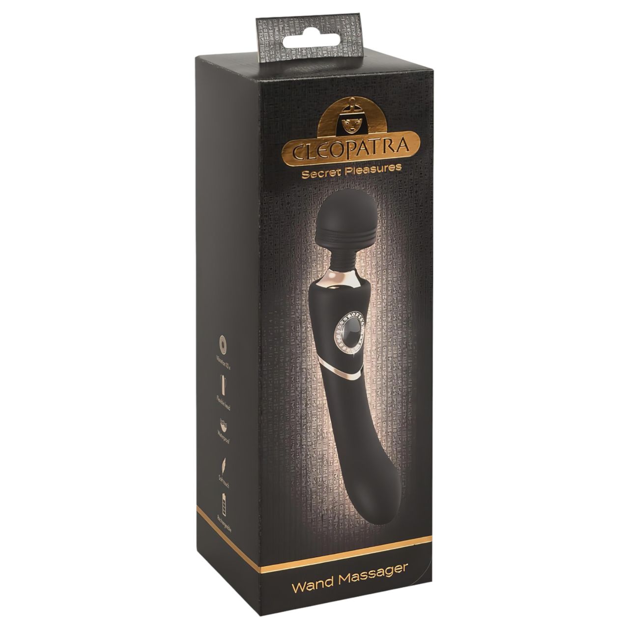 Cleopatra Wand - akkus, vízálló masszírozó vibrátor (fekete) Cleopatra Wand - akkus, vízálló masszírozó vibrátor (fekete)