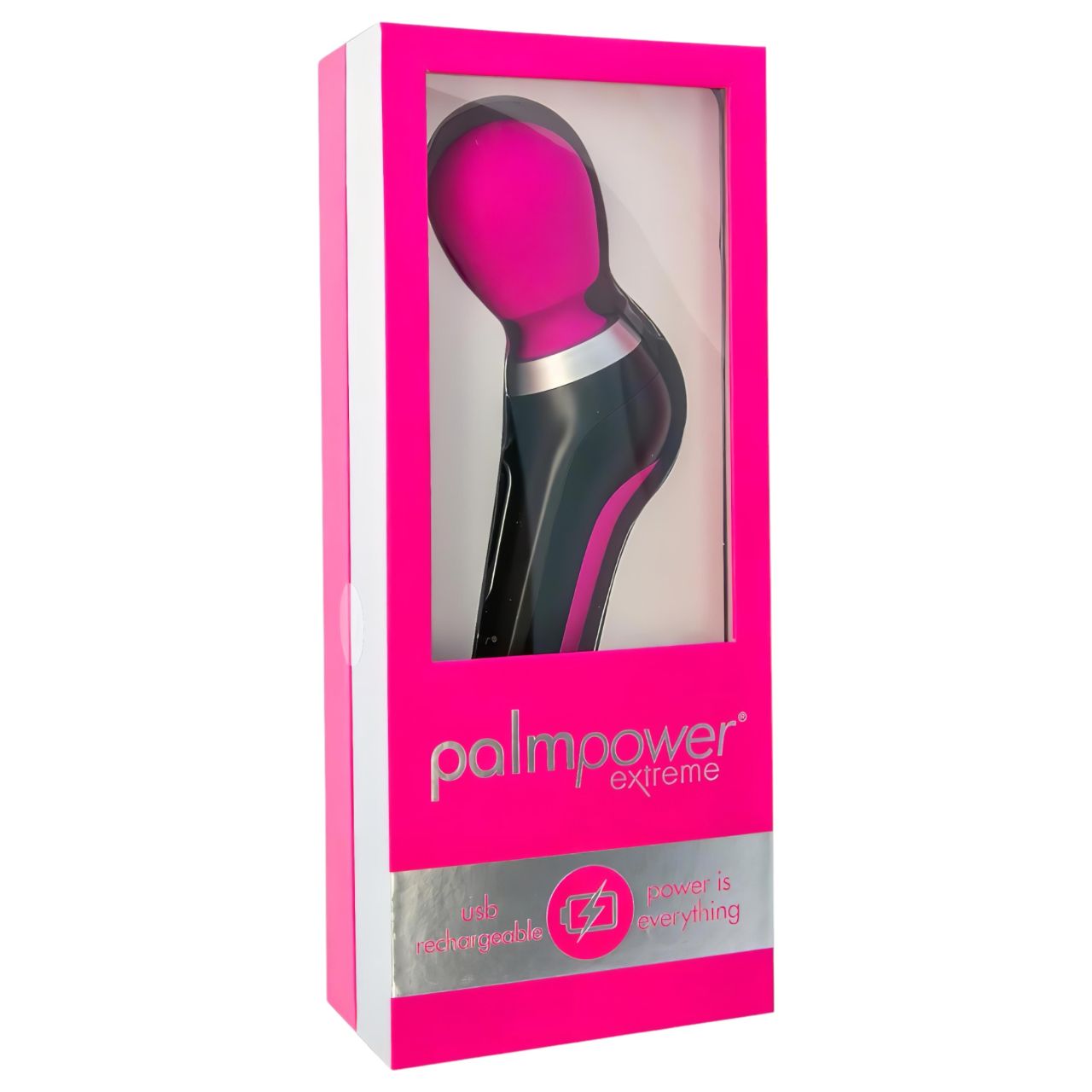 PalmPower Extreme Wand - akkus masszírozó vibrátor (pink-fekete)