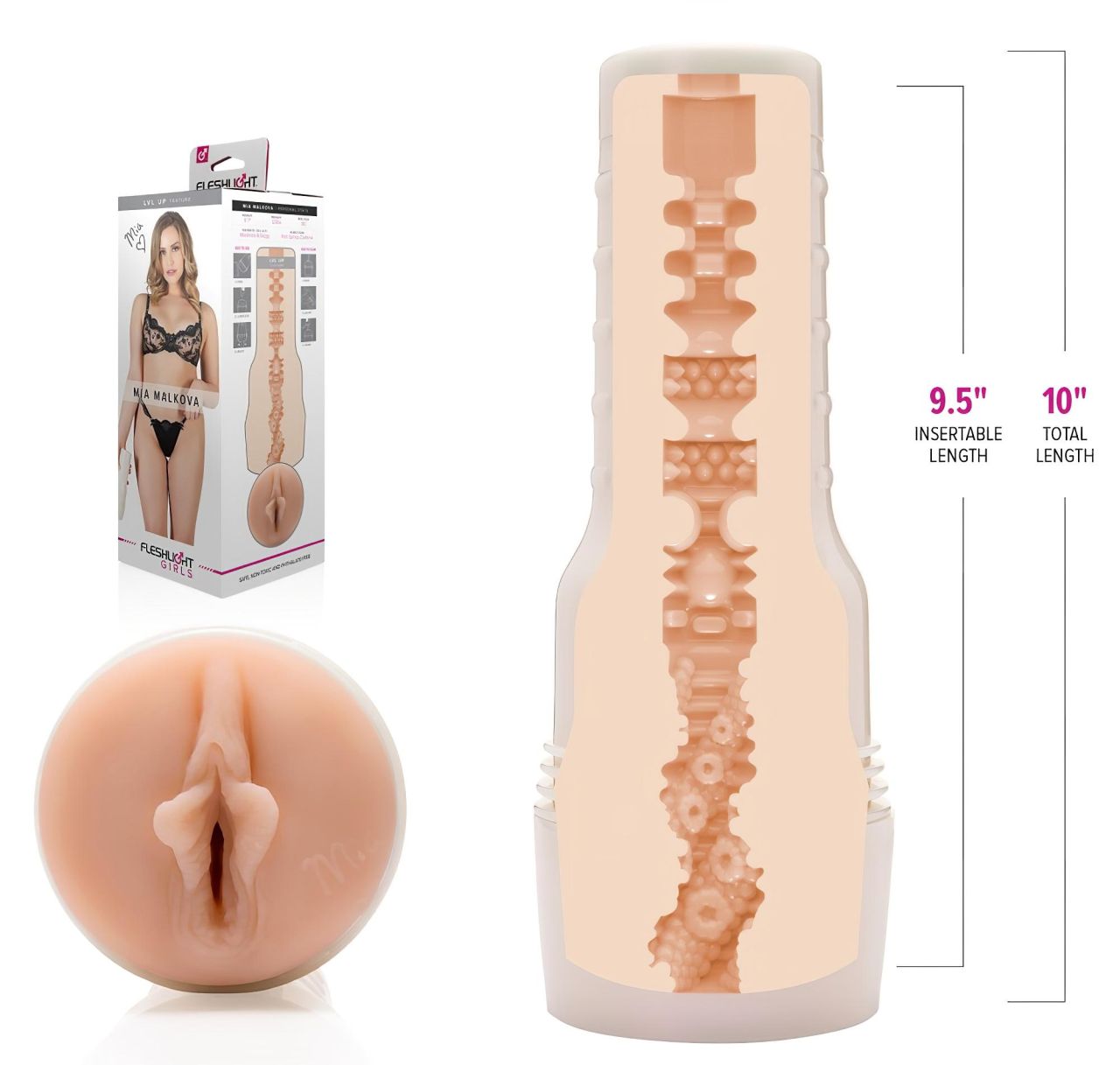 Fleshlight Mia Malkova LVL Up - élethű vagina (natúr)