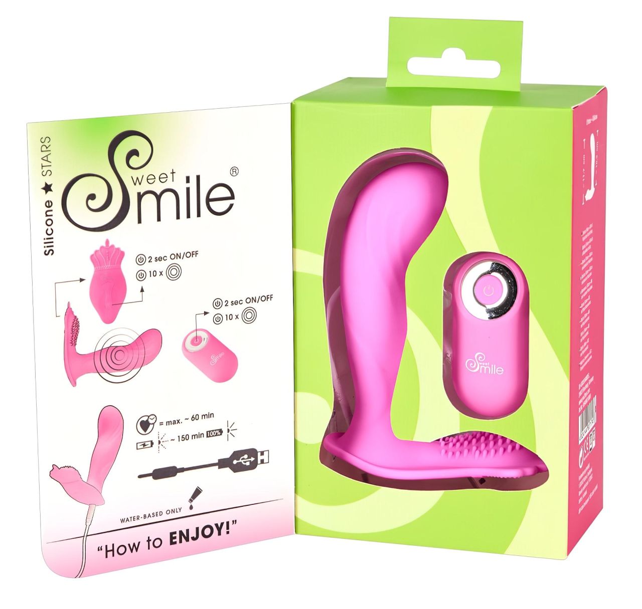 SMILE G-Spot Panty - akkus, rádiós felcsatolható vibrátor (pink)