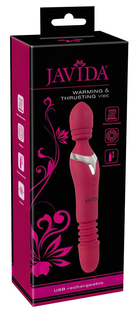 Javida Thrusting - 3in1 masszírozó vibrátor (piros)