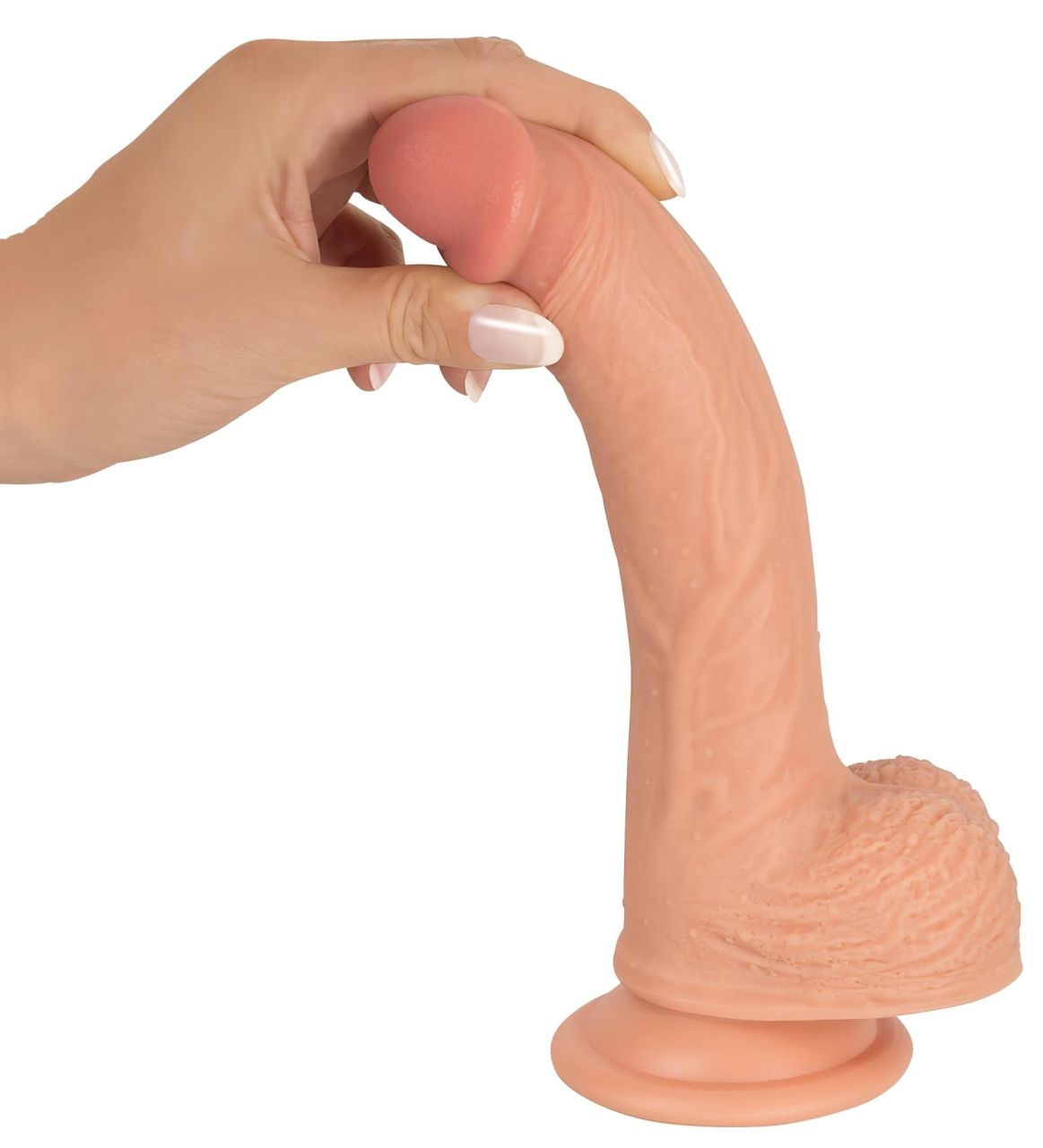 realistixxx - tapadótalpas élethű dildó (22cm) - natúr