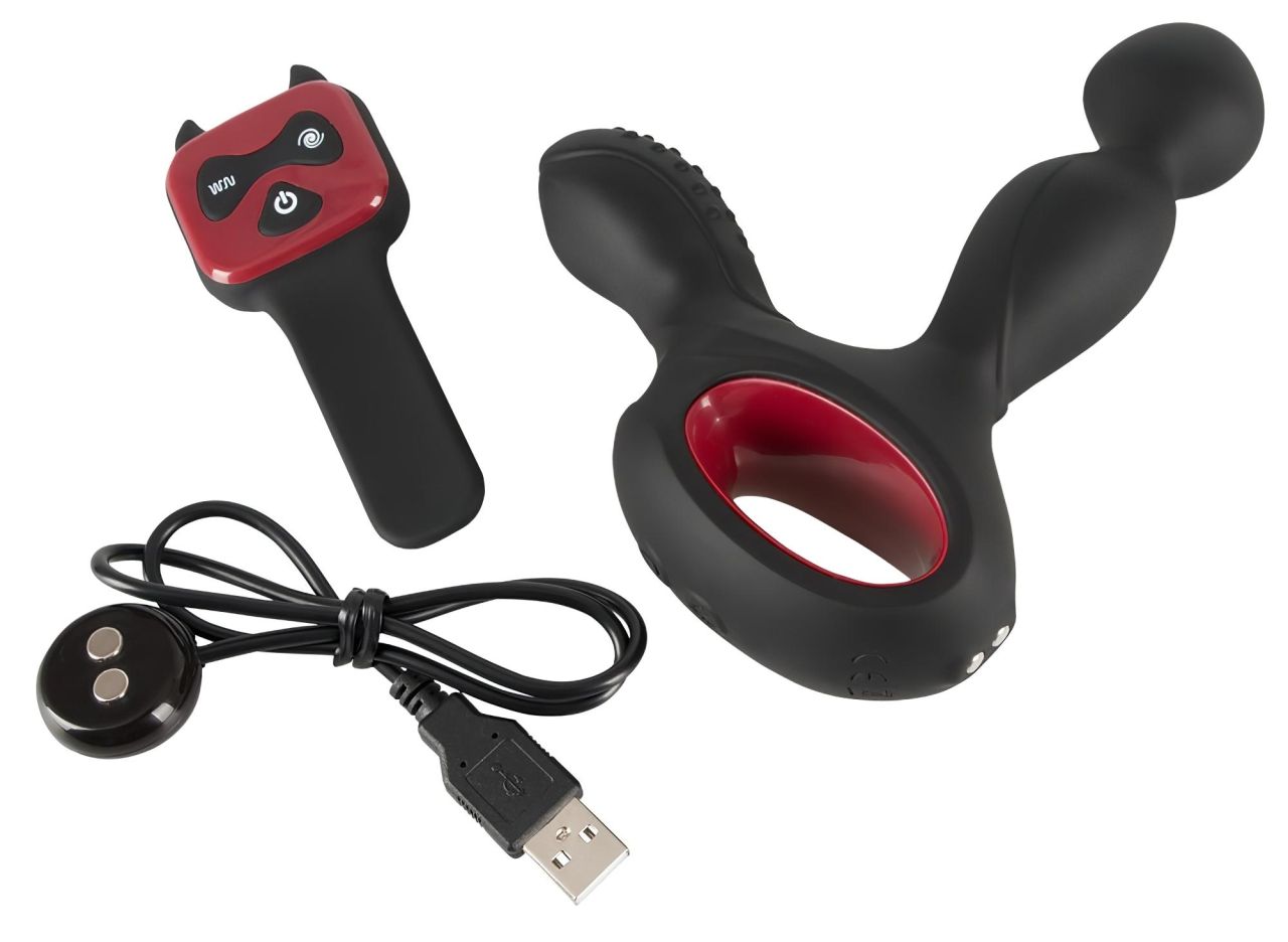 You2Toys Massager - akkus forgó, melegítő prosztata vibrátor (fekete)