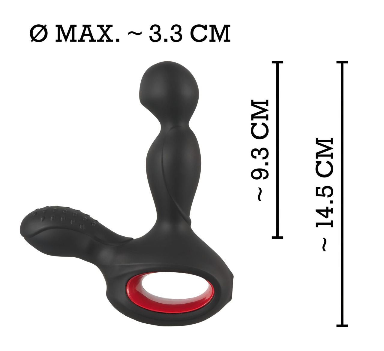 You2Toys Massager - akkus forgó, melegítő prosztata vibrátor (fekete)