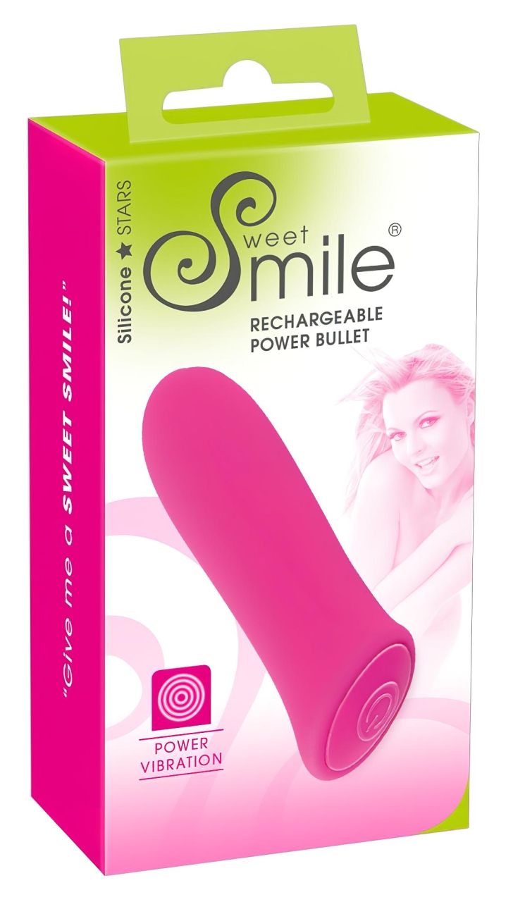 SMILE Power Bullett - akkus, extra erős kis rúdvibrátor (pink)