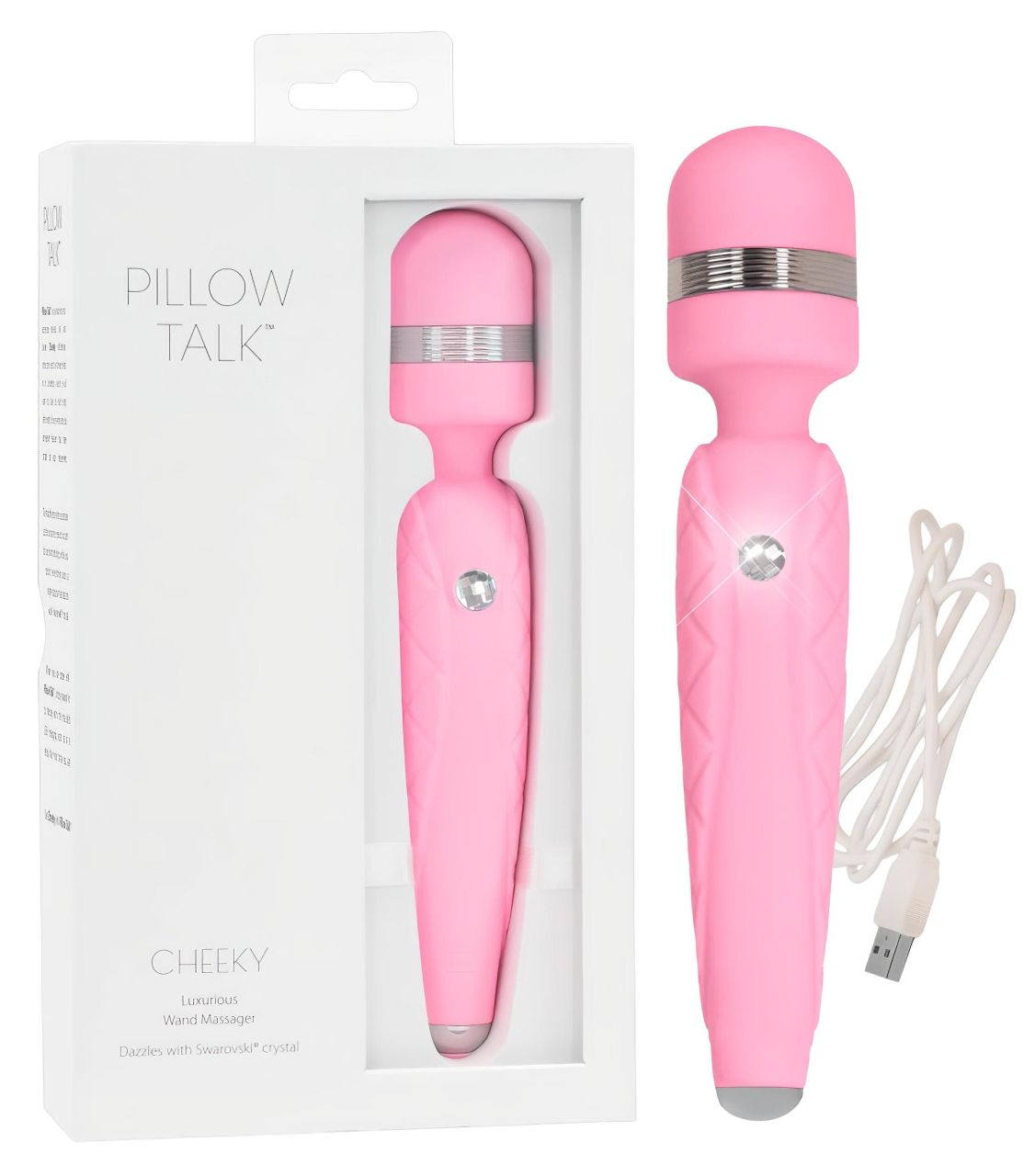 Pillow Talk Cheeky Wand - akkus masszírozó vibrátor (pink)