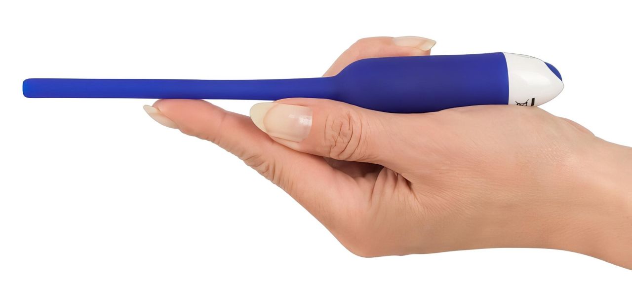 You2Toys - DILATOR - üreges szilikon húgycsővibrátor - kék (7mm)