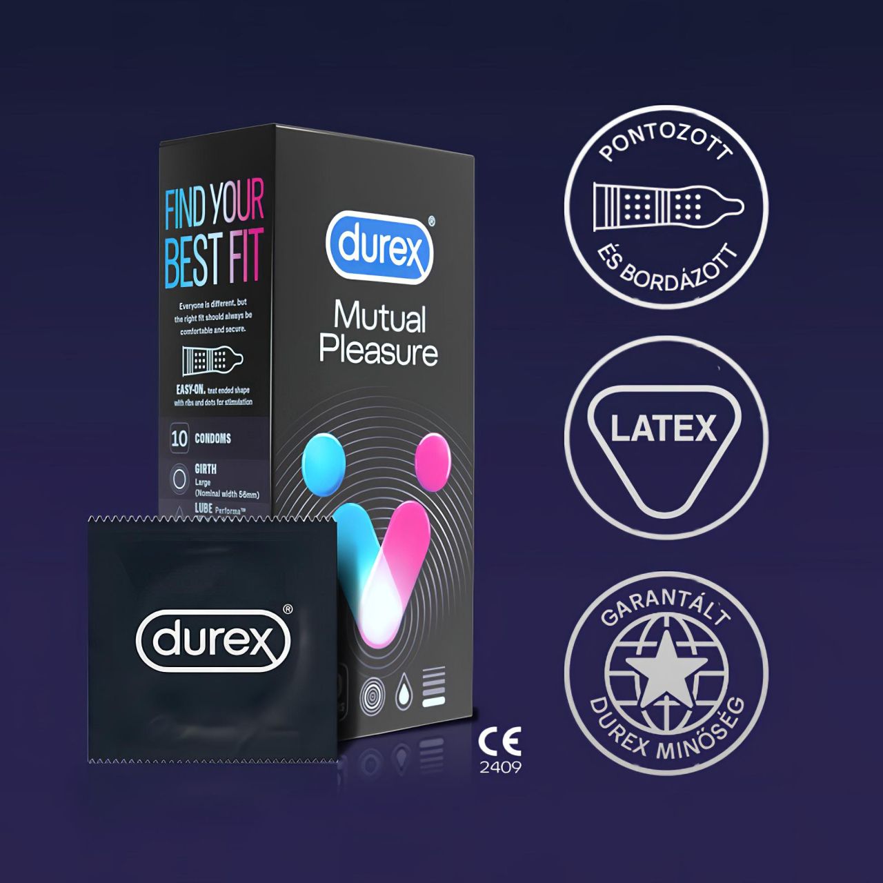 Durex Mutual Pleasure - késleltető óvszer (10db)