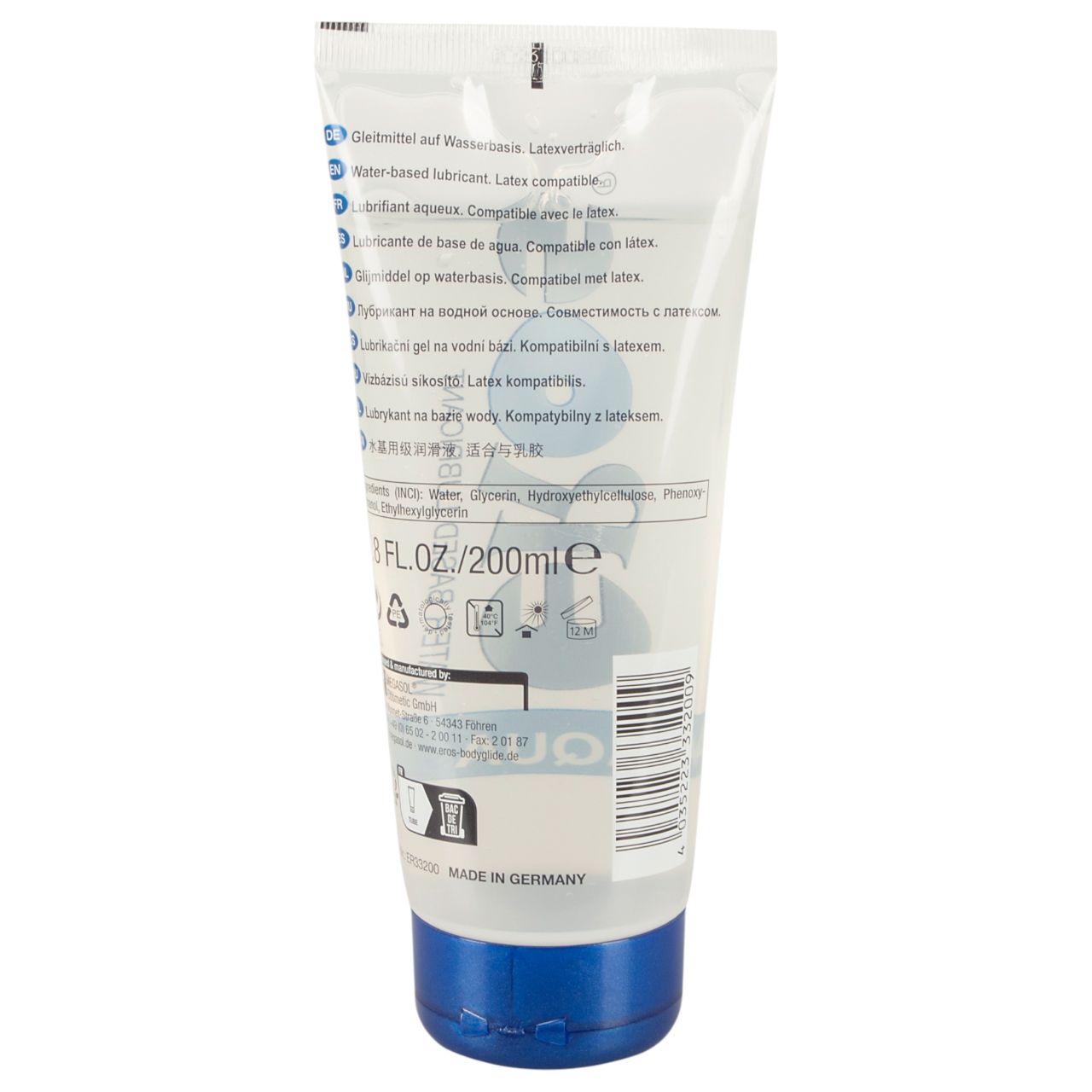 EROS Aqua - vízbázisú síkosító (200ml) EROS Aqua - vízbázisú síkosító (200ml)