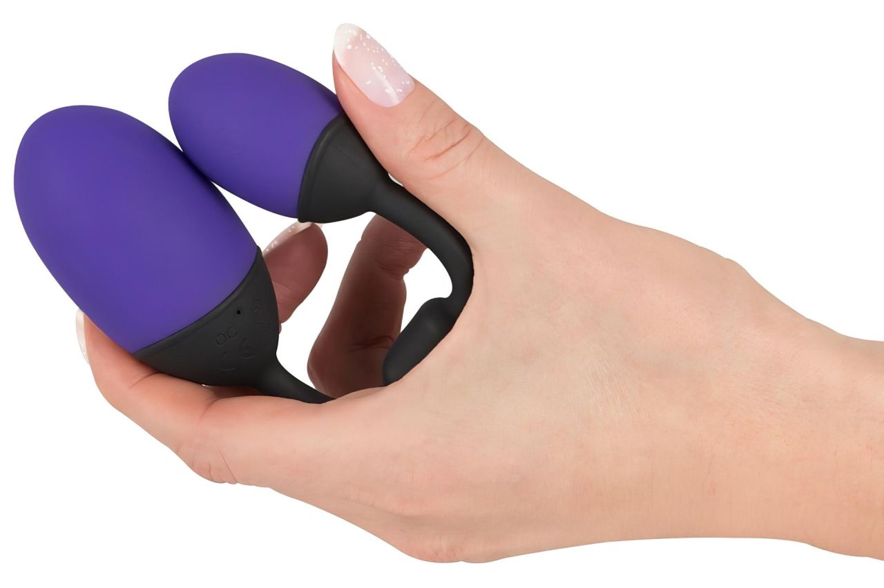 GoGasm Pussy & Ass - vibrációs tojás duó (lila-fekete) GoGasm Pussy & Ass - vibrációs tojás duó (lila-fekete)