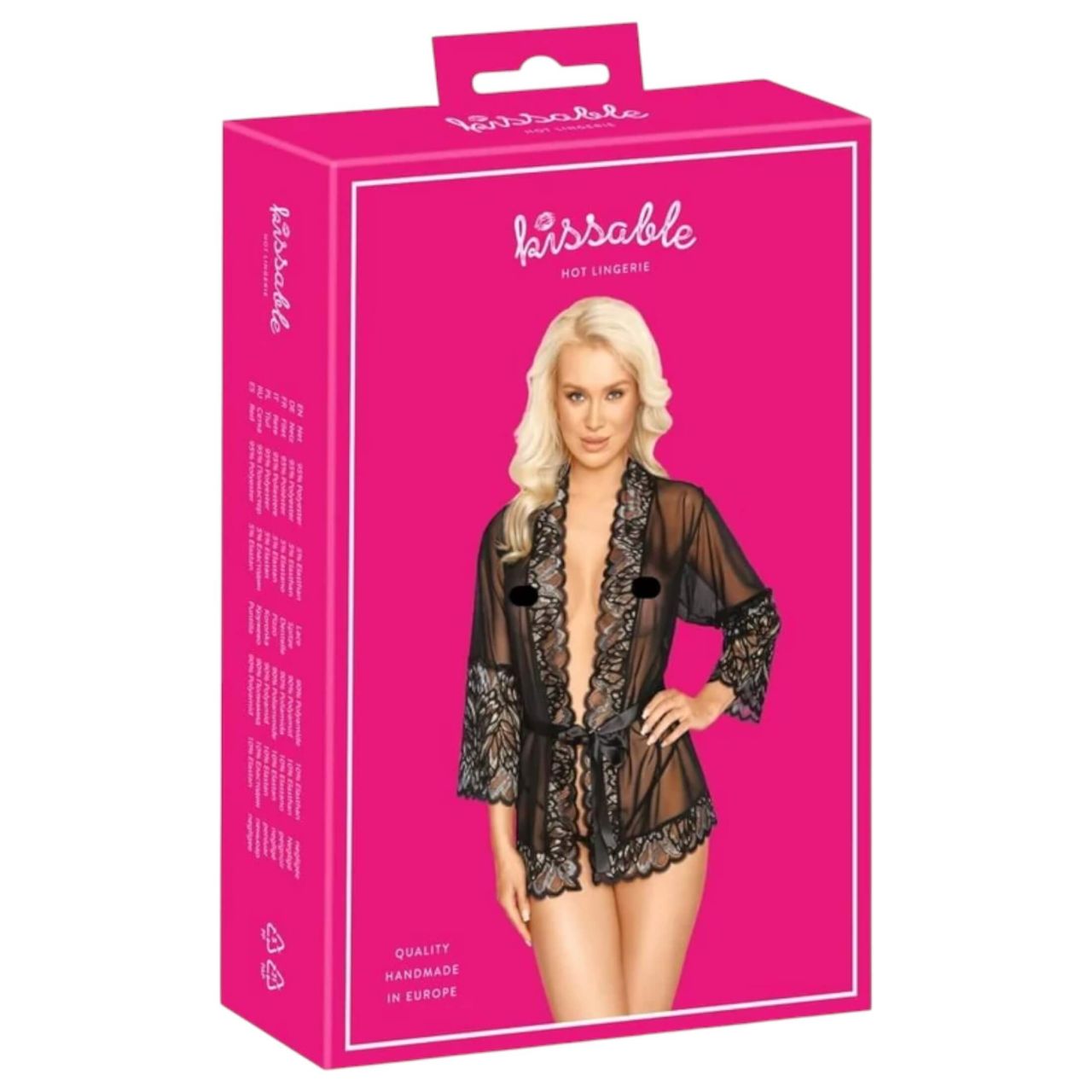 Kissable - rövid köntös (fekete) Kissable - rövid köntös (fekete)