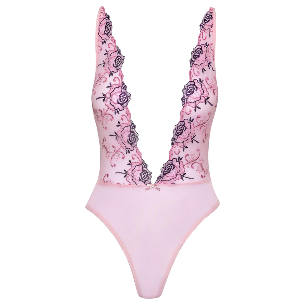 Kissable - rózsás hímzéses body (pink) Kissable - rózsás hímzéses body (pink)