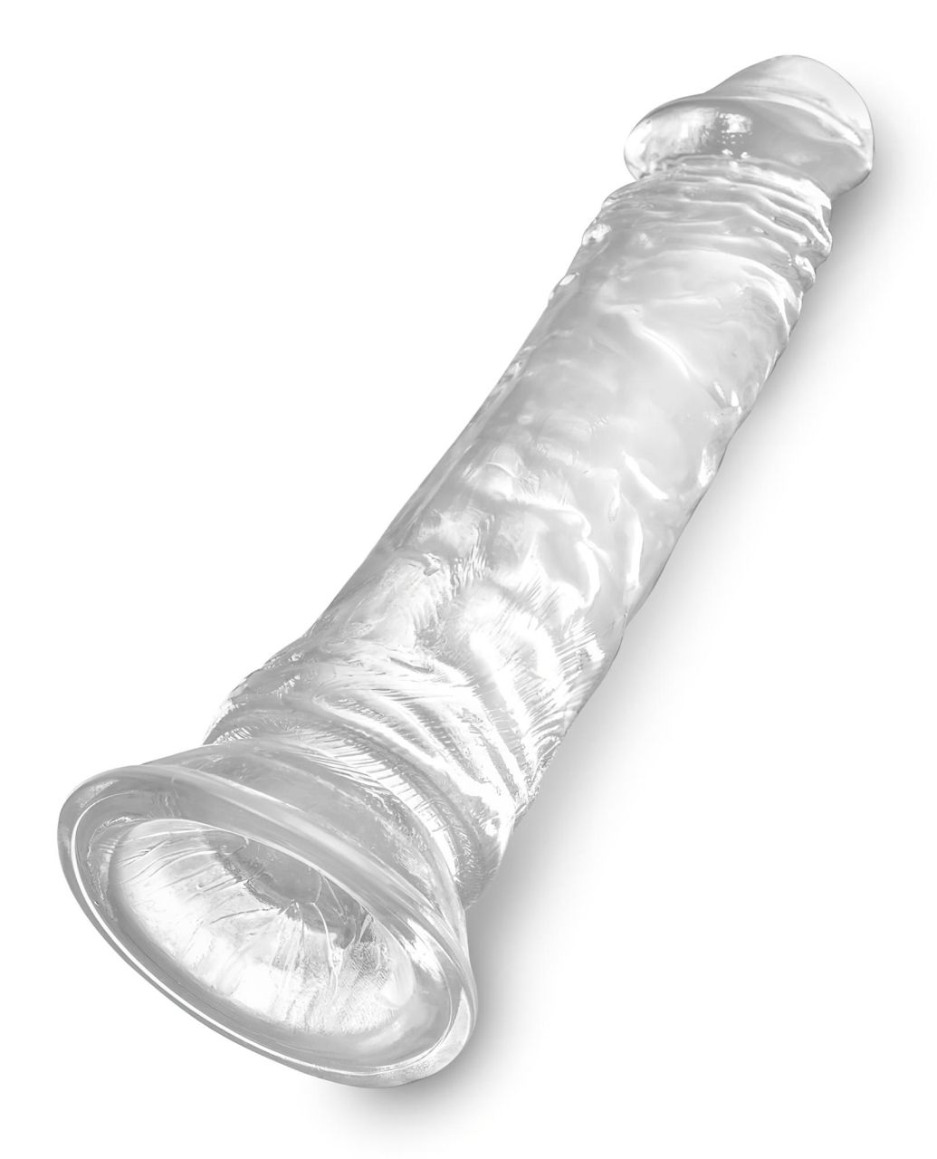 King Cock Clear 8 - tapadótalpas, nagy dildó (20cm)