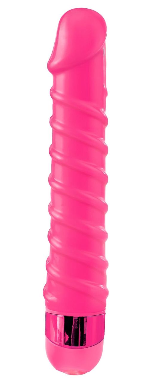 Classix Candy Twirl - szex-spirál műpénisz vibrátor (pink)