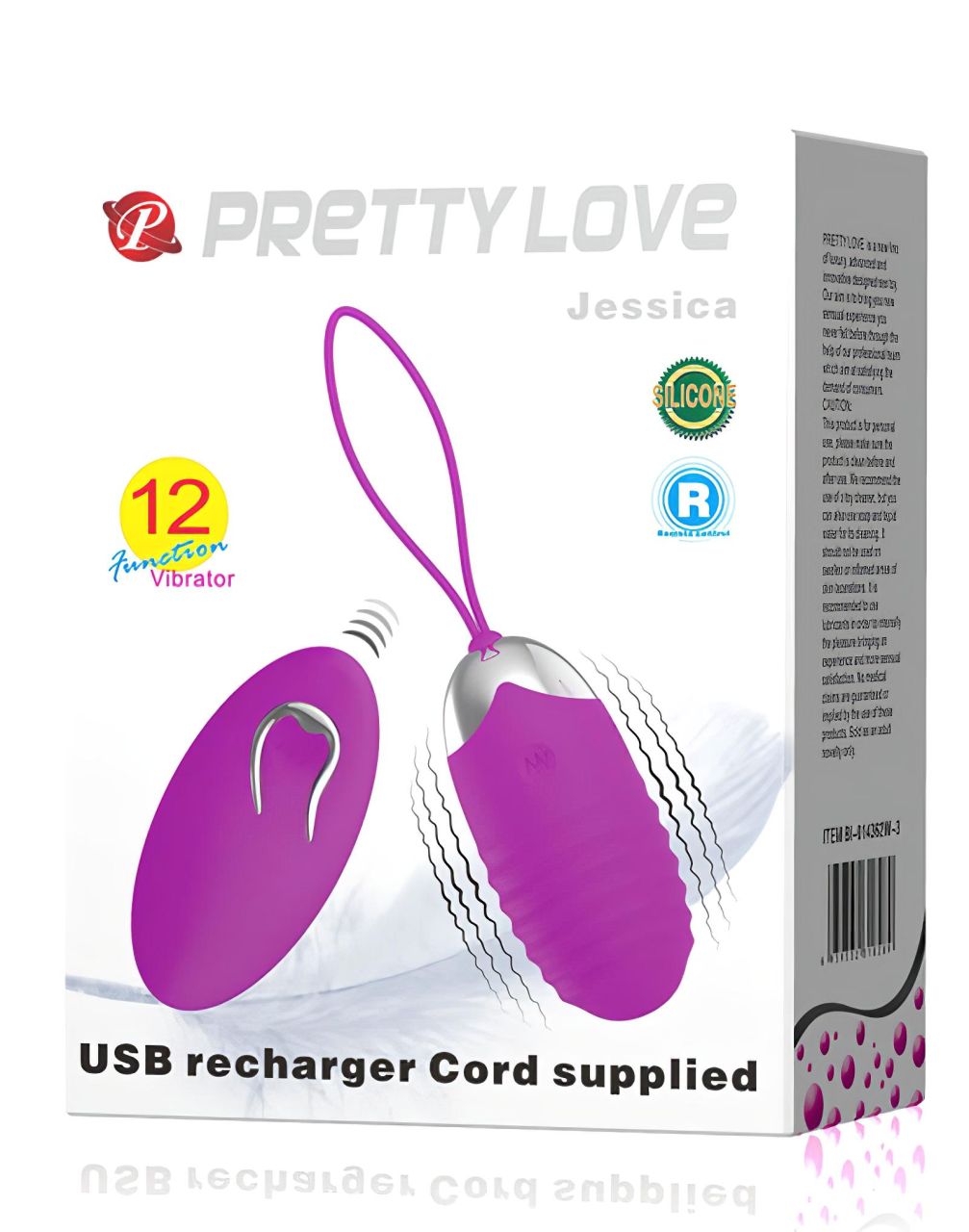 Pretty Love Jessica - vibrációs tojás (lila) Pretty Love Jessica - vibrációs tojás (lila)