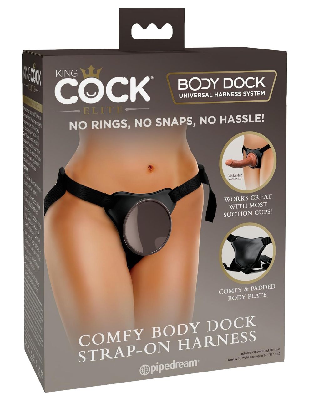 King Cock Elite Comfy Body Dock - felcsatolható alsó (barna)