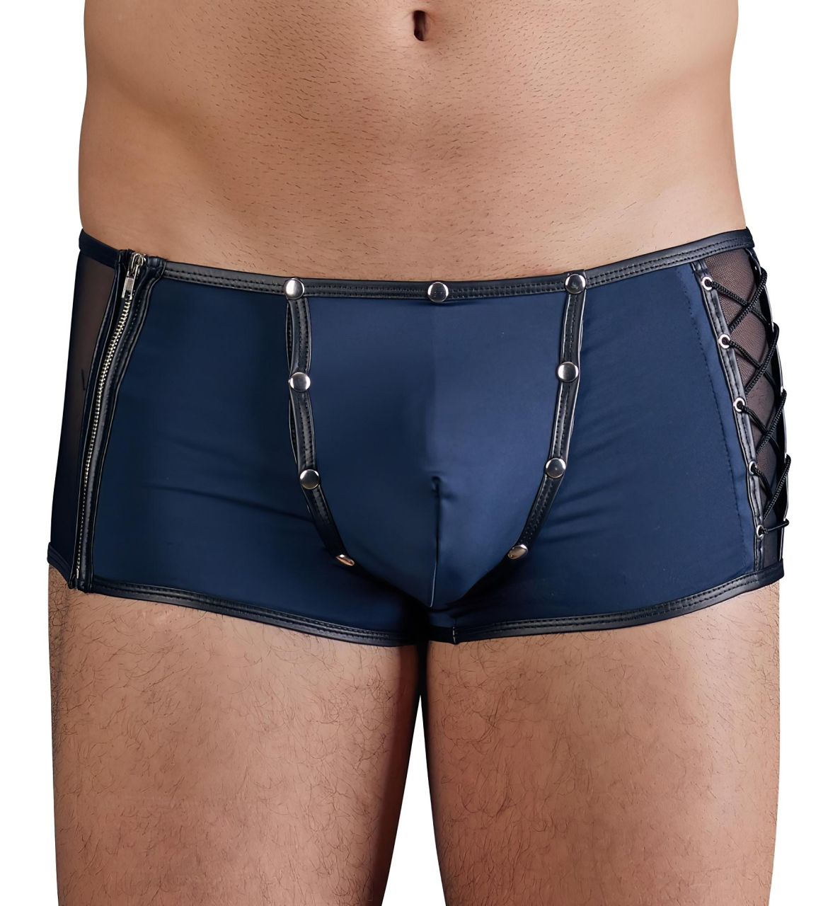 NEK - fekete fűzős-necc betétes boxer (kék) NEK - fekete fűzős-necc betétes boxer (kék)