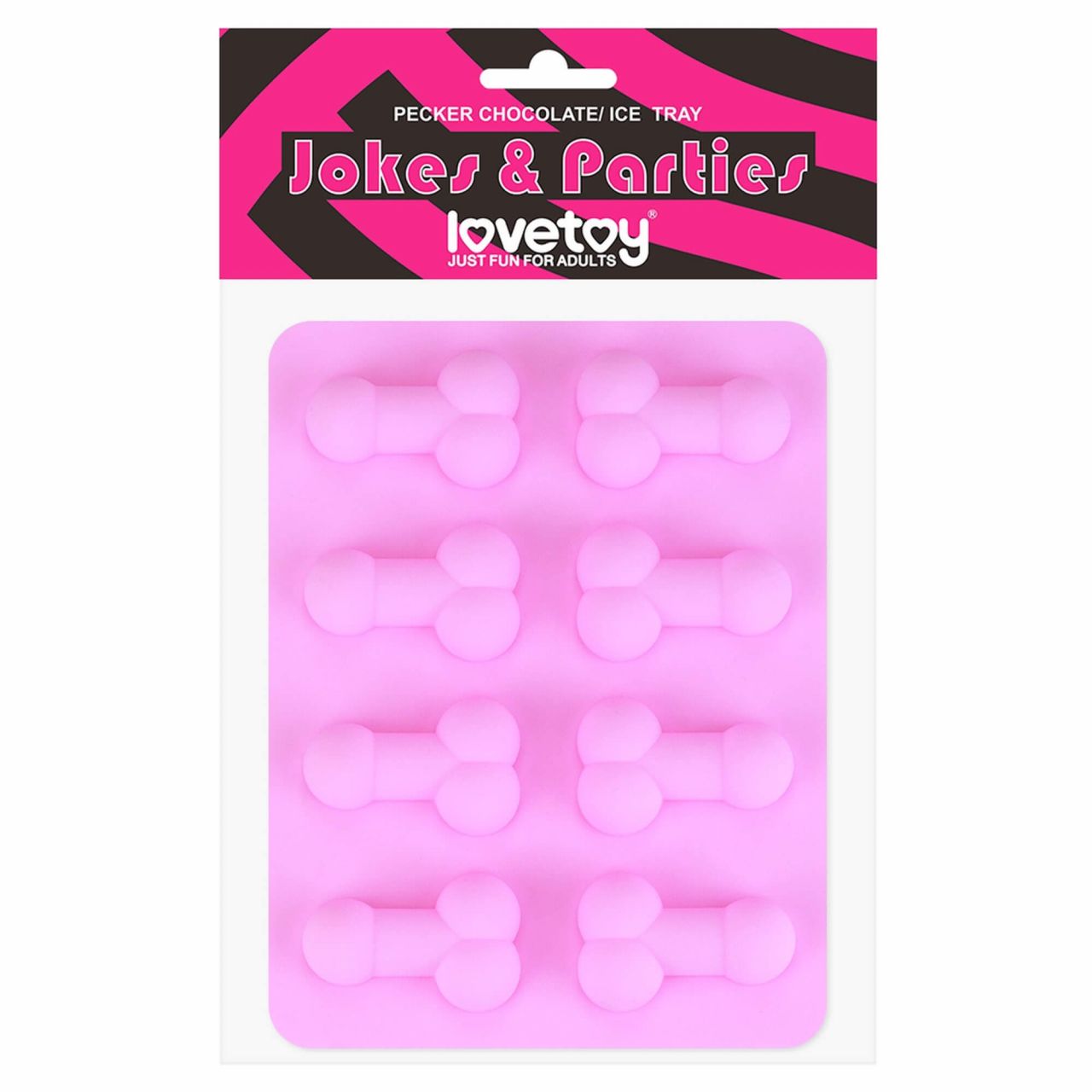 Péniszformájú jégkockakészítő forma (pink)