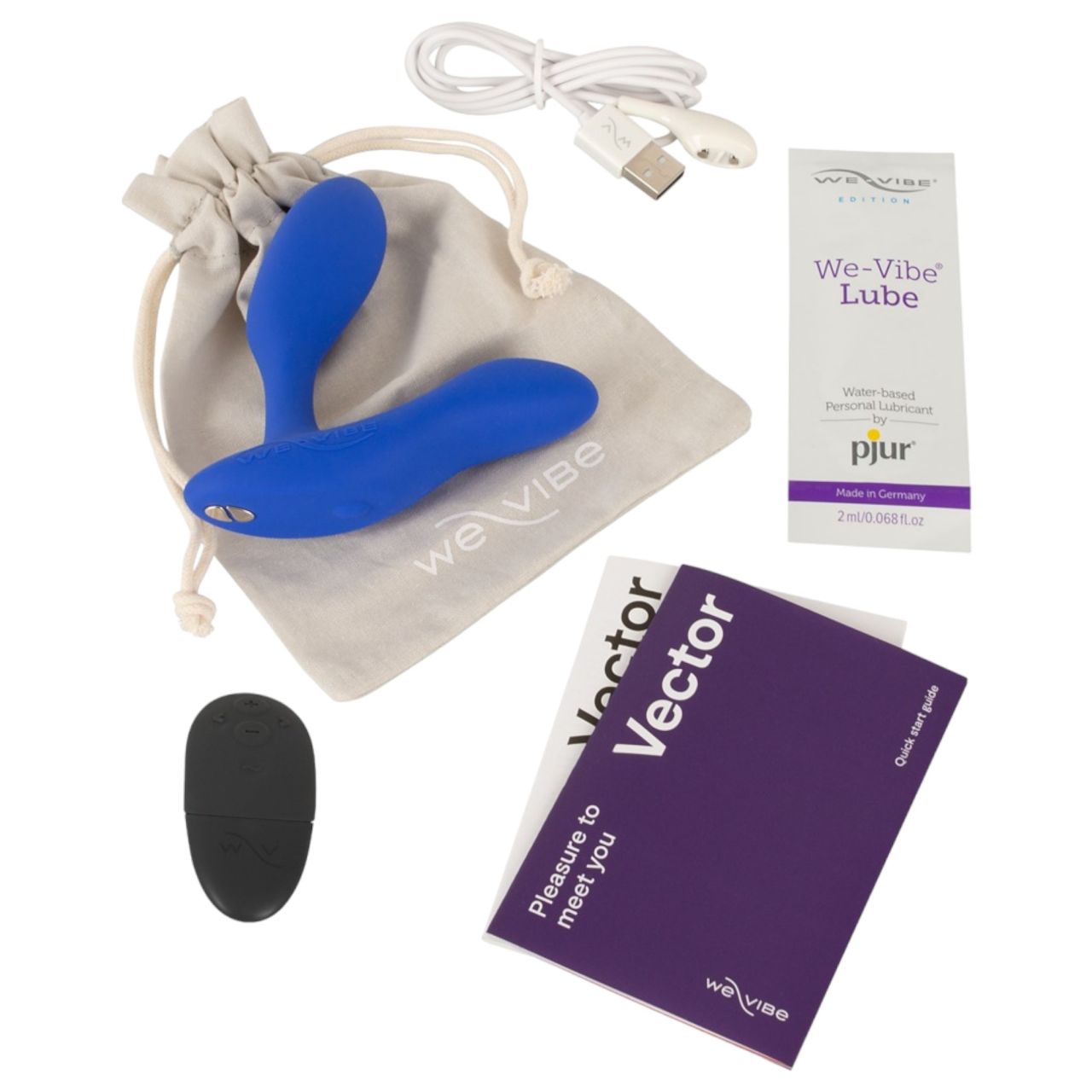 We-Vibe Vector+ - akkus, okos anál vibrátor (kék)