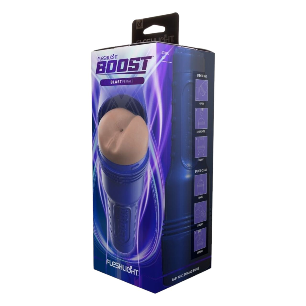 Fleshlight Boost Blast - élethű popsi maszturbátor (natúr)