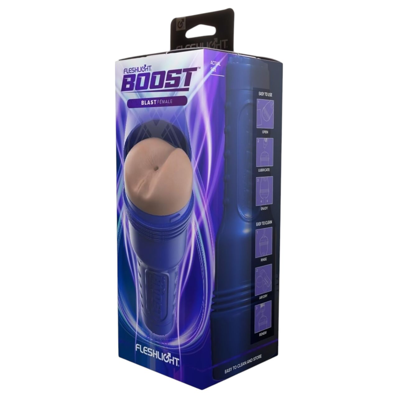 Fleshlight Boost Blast - élethű popsi maszturbátor (natúr)