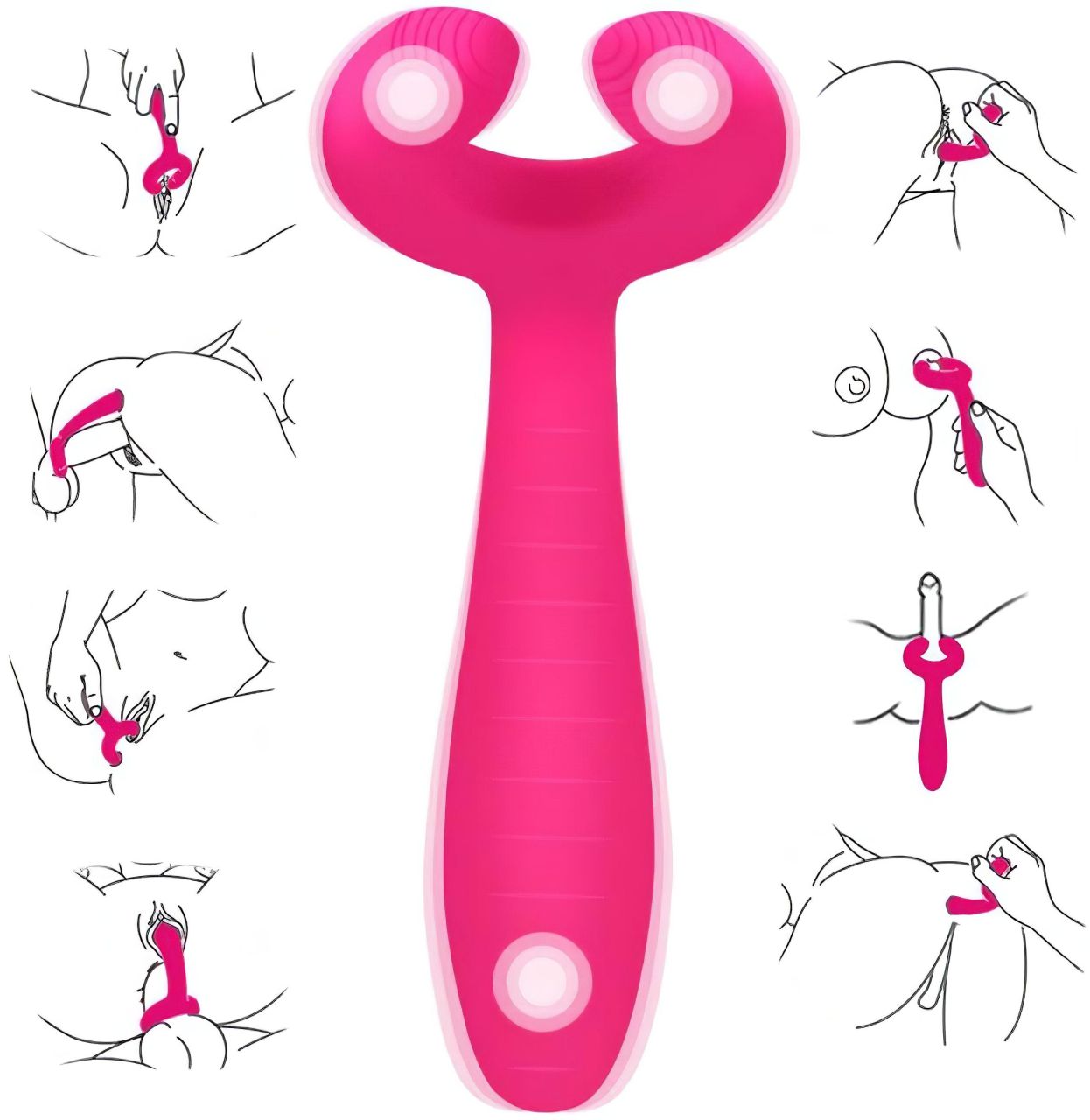 Easytoys Couple - akkus, vízálló párvibrátor (pink)