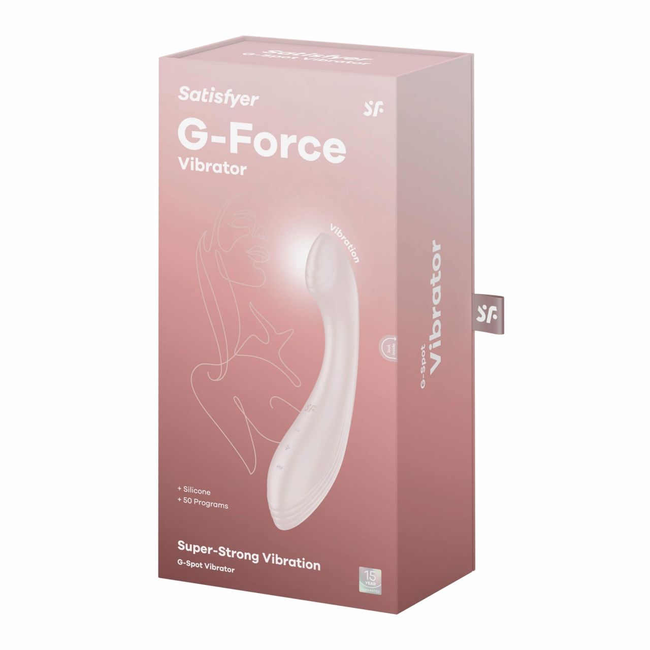 Satisfyer G-Force - akkus, vízálló G-pont vibrátor (bézs)