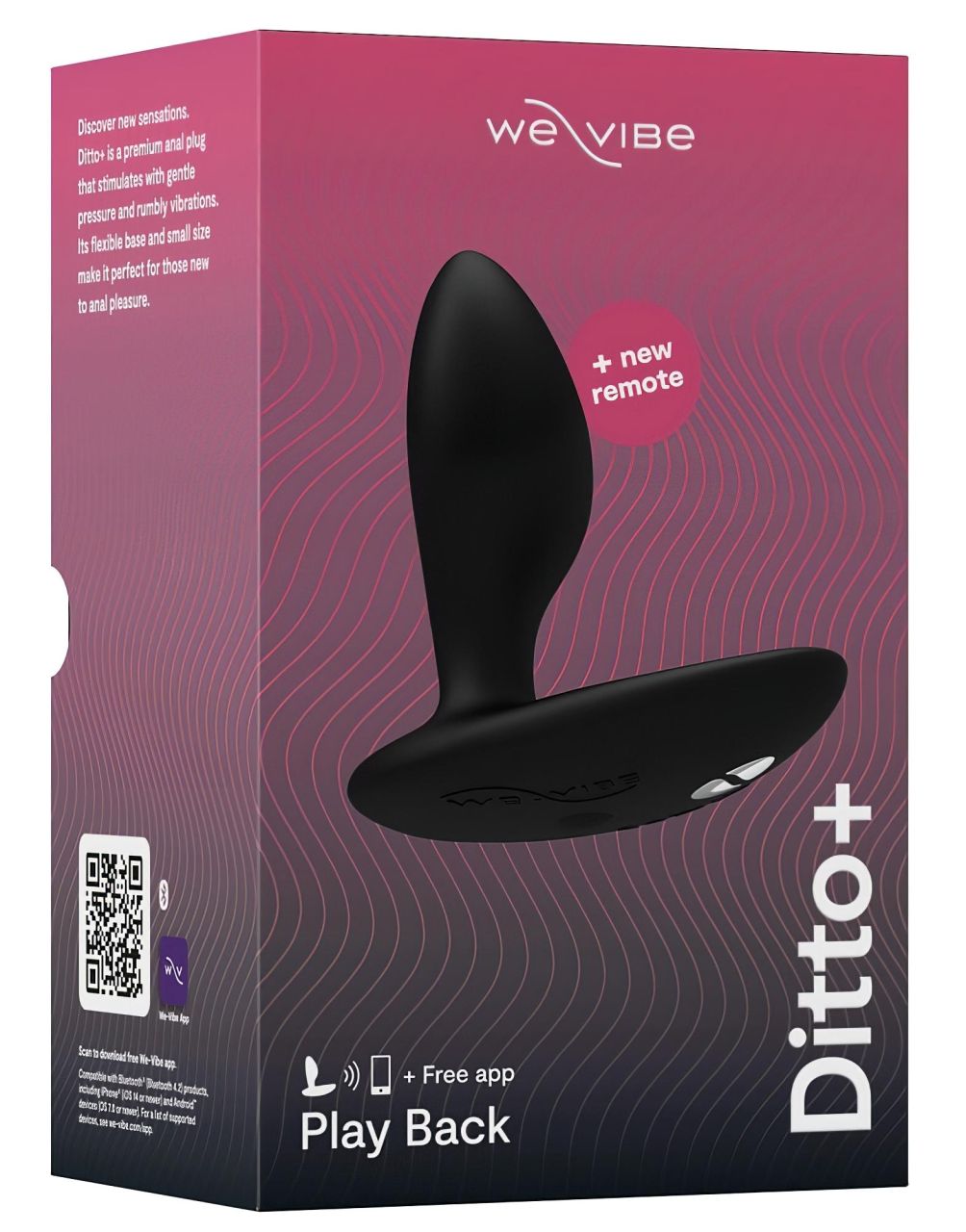 We-Vibe Ditto+ - okos, akkus anál vibrátor (fekete)