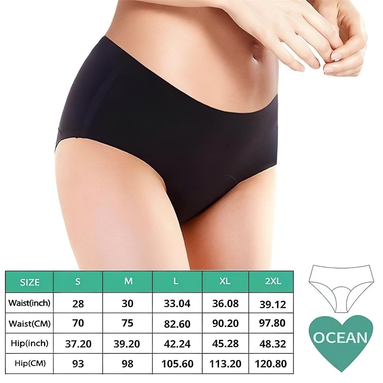 Adalet Ocean Normal - menstruációs bugyi (fekete) Adalet Ocean Normal - menstruációs bugyi (fekete)